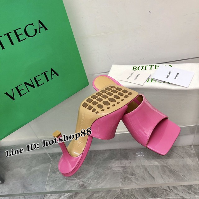 BOTTEGA VENETA高端時尚女鞋 寶緹嘉漆皮版2022-22早春最新高跟涼鞋拖鞋 dx3541